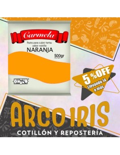 Coral Pasta Color X 500 Gr - Naranja +14-5% Promo Por Cantidad Carmela