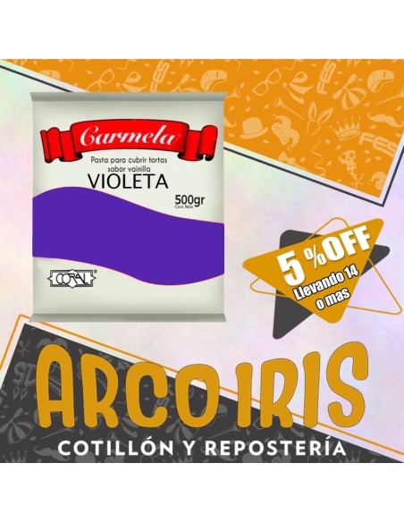 Coral Pasta Color X 500 Gr - Violeta +14-5% Promo Por Cantidad Carmela