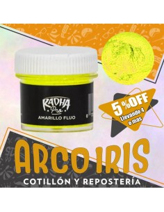 Colorante En Polvo Fluo Amarillo Xu - 4 Gr Radha Pascua