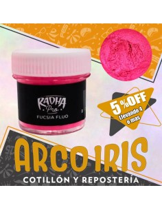 Colorante En Polvo Fluo Fucsia Xu - 4 Gr Radha  Pascua