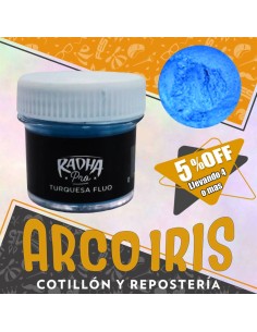 Colorante En Polvo Fluo Turquesa Xu - 4 Gr Radha  Pascua