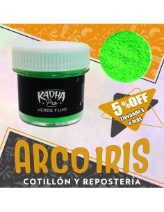 Colorante En Polvo Fluo Verde Xu -4 Gr Radha  Pascua