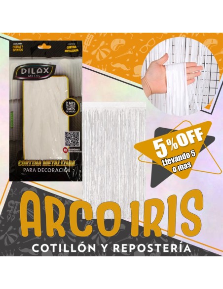 Cortina Plastica Blanca Dilax Xu +5-5% - Promo Por Cantidad 1 X 2 Mt Dilax
