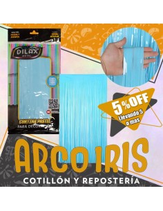 Cortina Plastica Celeste Pastel Dilax Xu +5-5% - Promo Por Cantidad 1 X 2 Mt Dilax