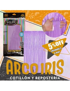 Cortina Plastica Lila Pastel Dilax Xu +5-5% - Promo Por Cantidad 1 X 2 Mt Dilax