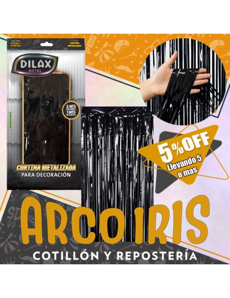 Cortina Plastica Negra Dilax Xu +5-5% - Promo Por Cantidad 1 X 2 Mt Dilax