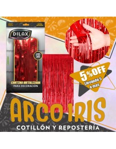 Cortina Metal Roja Dilax Xu +5-5% - Promo Por Cantidad 2x1 Mt Dilax