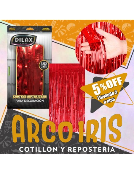 Cortina Metal Roja Xu +5-5% - Promo Por Cantidad 2x1 Mt Dilax