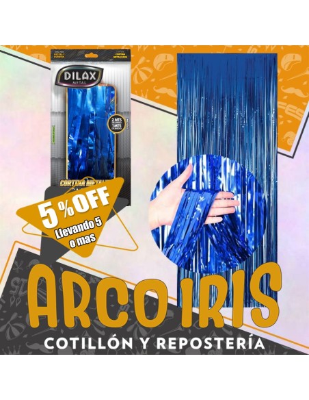 Cortina Metal Azul Dilax Xu +5-5% - Promo Por Cantidad 1 X 2 Mt