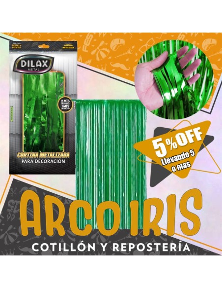 Cortina Metal Verde Xu +5-5% - Promo Por Cantidad 1 X 2 Mt Dilax