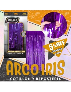 Cortina Metal Purpura +5-5% -violeta Promo Por Cantidad 1 X 2 Mt Violeta Dilax