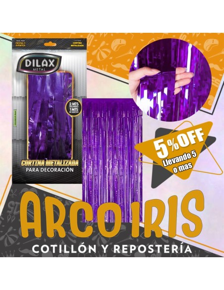 Cortina Metal Purpura Dilax Xu +5-5% -violeta Promo Por Cantidad 1 X 2 Mt Violeta Dilax