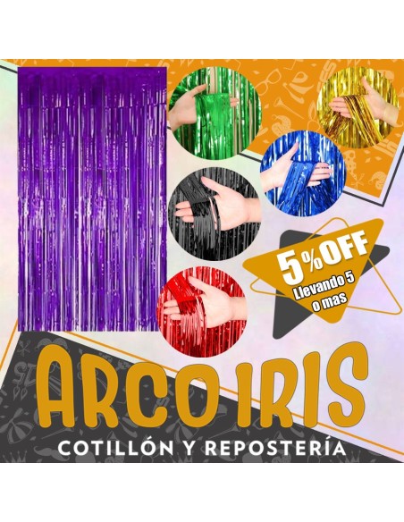 Cortina Metal Xu +5-5% - Varios Colores 1 X 2 Mt Promo Por Cantidad Cat2 Foil Fringe China Party Store