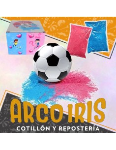 Pelota Revelacion De Genero 12 Cm Diametro-celeste-rosa-