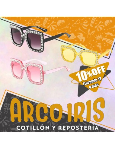 Anteojo Vintage Strass Plastico Xu +12-10% - Valentin Promo Por Cantidad-varios Colores