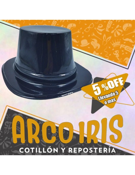 Galera Plastica Grande X 12 +5-5% Negra Lisa Promo Por Cantidad Patrio