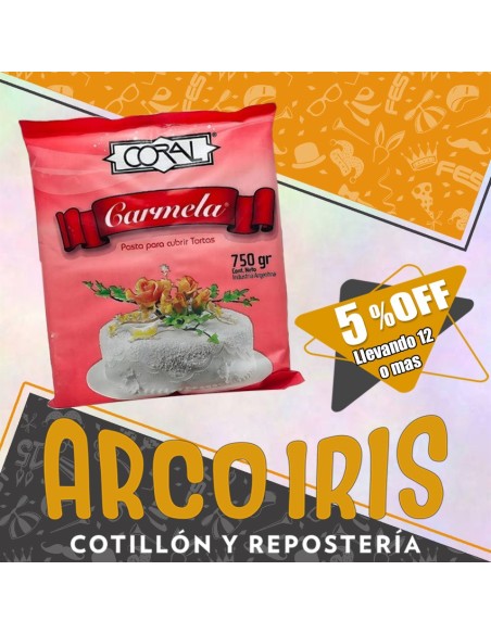 Coral Pasta Cobertura X 750 Gr +12 -5% Caja Carmela Promo Por Cantidad