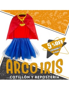 Disfraz Vestido Maravilla - Talle 2 Mujer Maravilla - Halloween