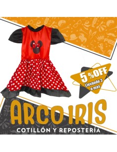 Disfraz Vestido Ratona Roja - Talle 1 Minnie - Halloween
