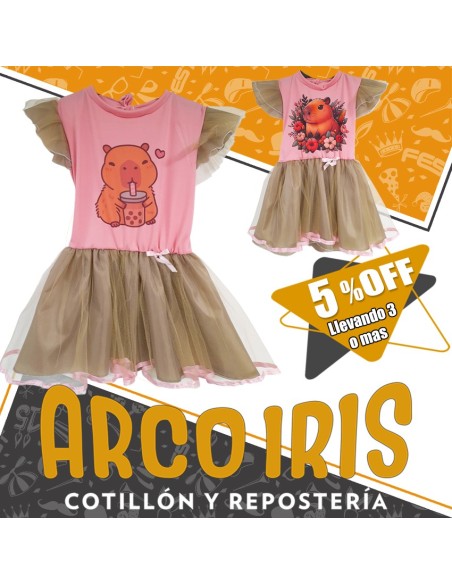 Disfraz Vestido Carpincho - Talle 2 Capibara -halloween