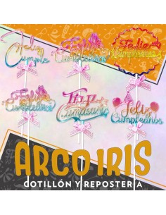 Topper Feliz Cumpleanos Con Mono Xu - Pinches Decorativos Cat2 Cake Topper Plastico Varios Colores Cursiva O Imprenta Happy B