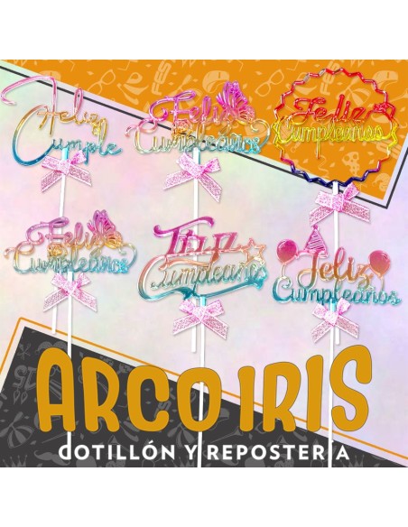 Topper Feliz Cumpleanos Con Mono Xu - Pinches Decorativos Cat2 Cake Topper Plastico Varios Colores Cursiva O Imprenta Happy B