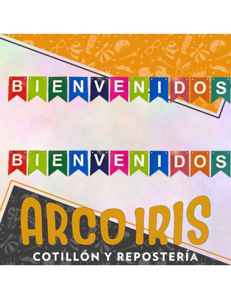 Banderin Bienvenidos Multicolor -