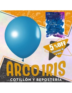 Globo Estandar 10 X 50 - Celeste +10-5% Promo Por Cantidad Globolandia