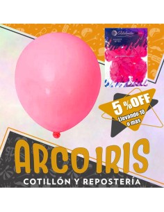 Globo Estandar 10 X 50 - Fucsia +10-5% Promo Por Cantidad Globolandia