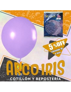 Globo Estandar 10 X 50 - Lila +10-5% Promo Por Cantidad Globolandia
