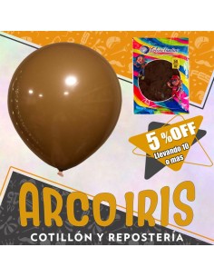 Globo Estandar 10 X 50 - Chocolate / Marron +10-5% Promo Por Cantidad Globolandia