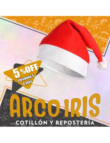 Gorro Papa Noel Pano X 12      +5-5% Promo Automatica    Navidad