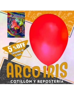 Globo Fluo 10 X 50 Rojo +10-5% Promo Por Cantidad Globolandia