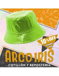 Gorro Piluso Hule Color/metal Xu +3-10% Con Forro Varios Colores Promo Por Cantidad Rosa-verde-naranja-violeta-amarillo-celes 2