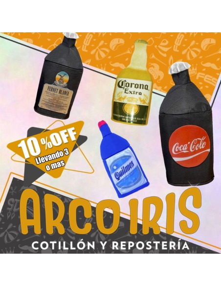 Gorro Botella Xu +3-10% - Cerveza Frezzi Gansia Vodka Ferne Coca Promo Por Cantidad