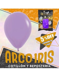 Globo Estandar 12 X 25 - Lila +10-5% Promo Por Cantidad Globolandia