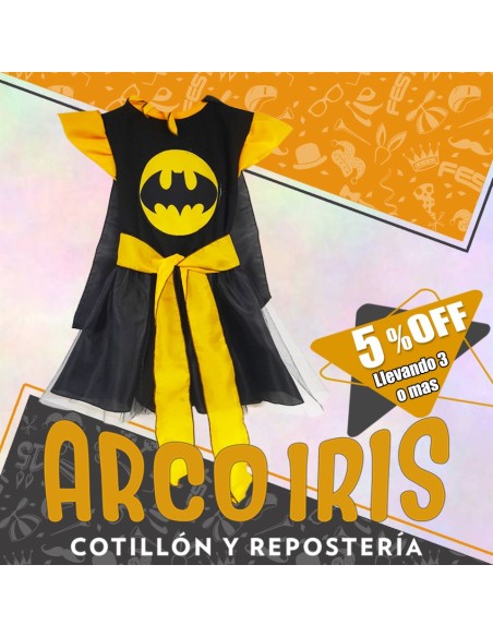 Disfraz Vestido Murcielago - Talle 2  Halloween