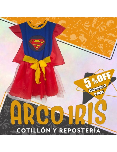 Disfraz Vestido Super  - Talle - Halloween