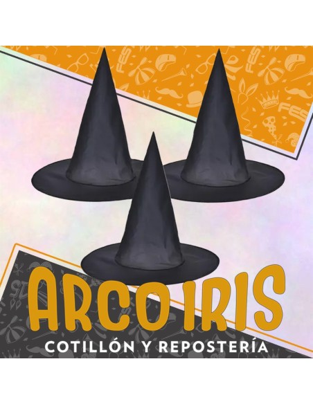 Gorro Bruja Alambre Clasico Negro X 12-en Bolsa-halloween -oferta-promocion-