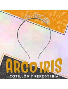 Vincha Me Recibi Plateada Metal Con Strass  -   Party Store