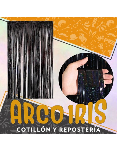 Cortina Hologramada Negra China Xu - 1 X 2 Mt Foil China