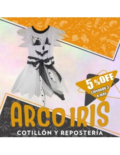 Disfraz Fantasmita Vestido  - Talle 6- Halloween