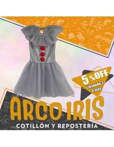 Disfraz Vestido Payasa - Talle 6 - Halloween