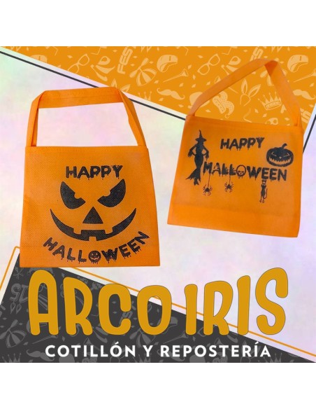 Caramelera Fiselina Naranja 19x19cm X 10 Ecologica Halloween