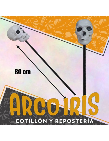 Calavera Con Palo 80 Cm  -varios Modelos-- Halloween Armas