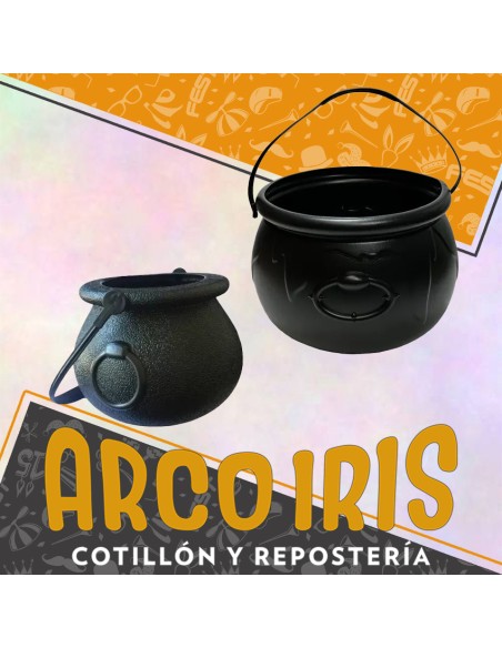 Caramelera Caldero Negro X20 -bolson- Plastica Promo Por Cantidad Halloween