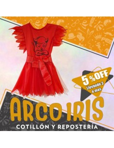 Disfraz Diablita Vestido Rojo - Talle 10-halloween