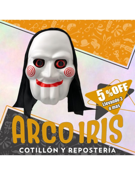 Careta Terror Con Tela Saw Xu +3-5% Juego Del Miedo Halloween Descuento Por Cantidad Clasicas Gape