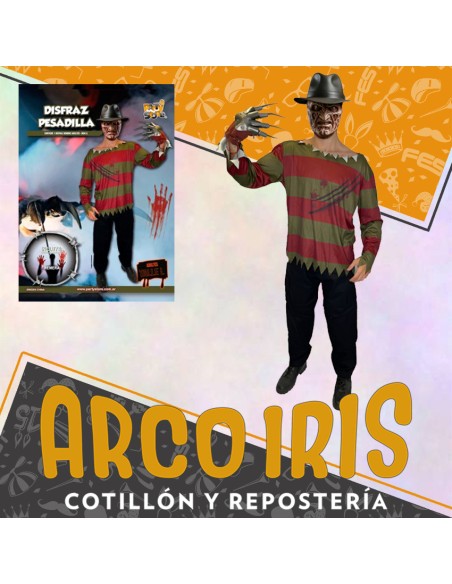 Disfraz Adulto Hombre Pesadilla - Talle M -halloween-remera- Party Store