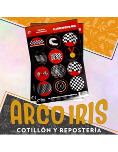 Carreras Stickers 2 X 12 - 24 Stickers Decorativos